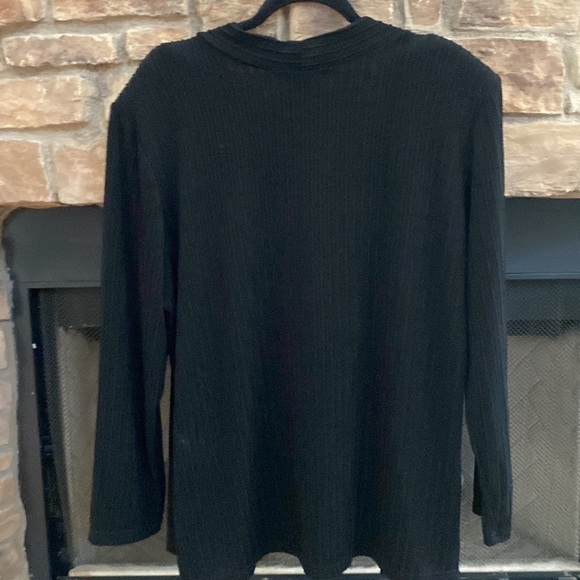 Made in Heaven black ribbed cardigan. XL - Picture 2 of 7